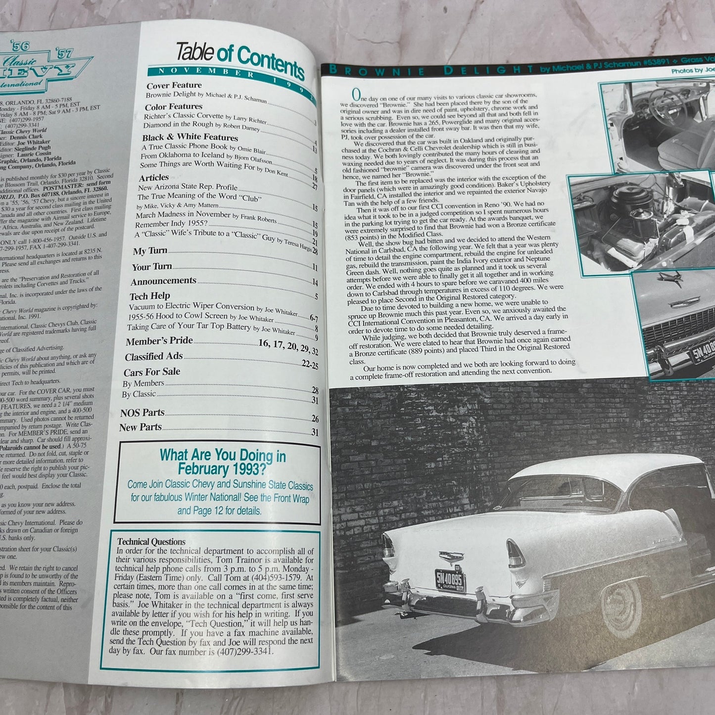 Electric Wiper Conversion - '55, '56, '57 Classic Chevy World - Nov 1992 M31