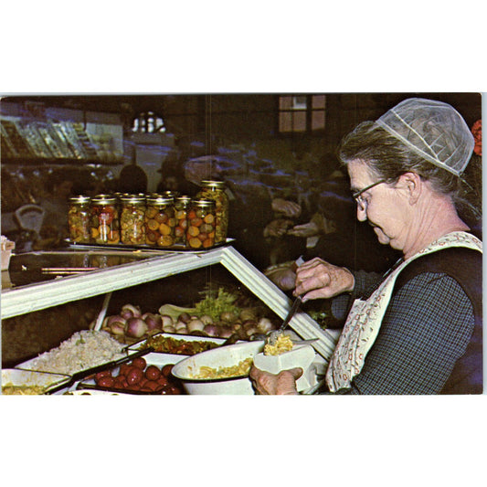 Leb' Wohl Mennonite Woman Pennsylvania Dutch Country Vintage Postcard PD5