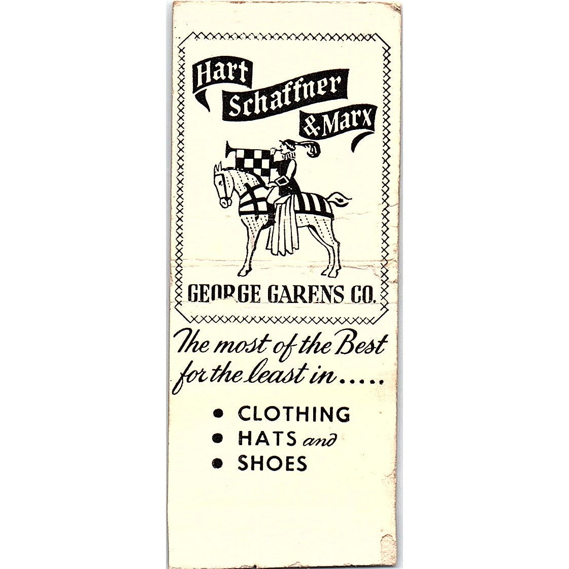 George Garens Company Milwaukee Vintage Matchbook Cover SF3-Y7