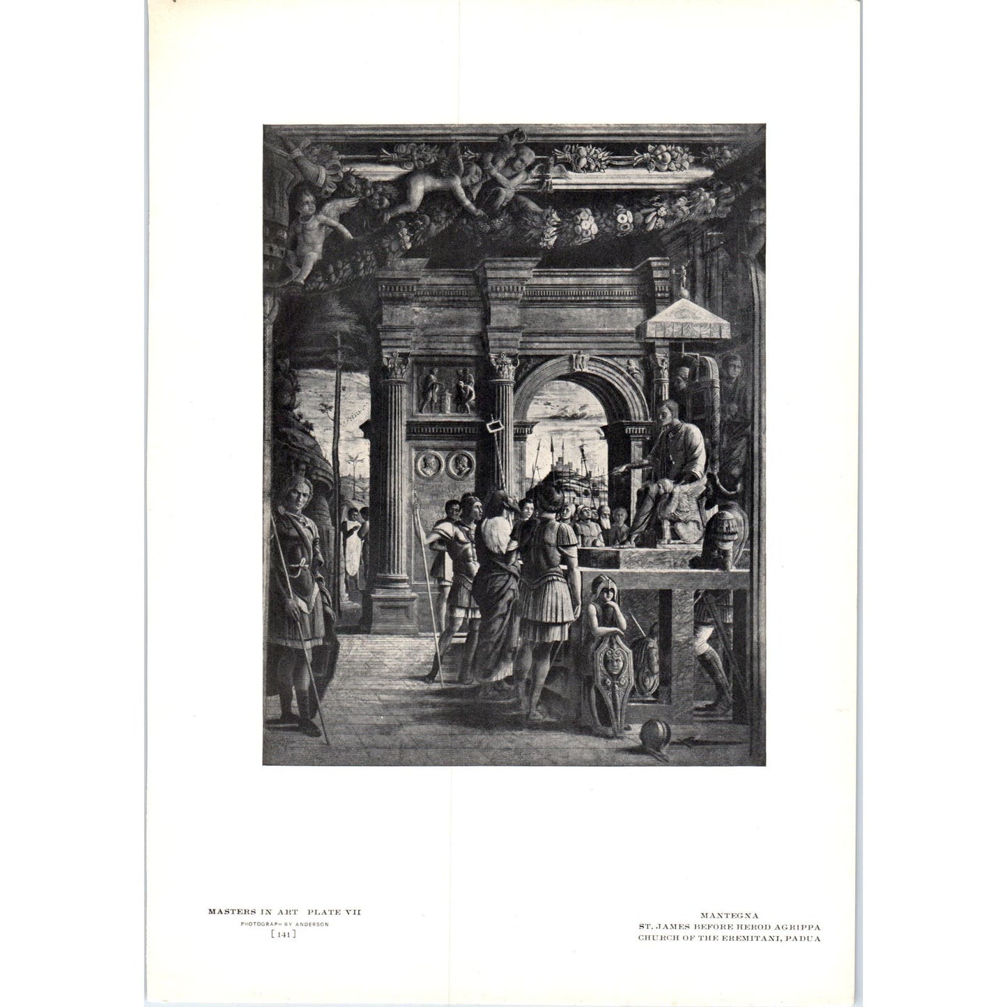 St. James Before Herod Agrippa -  Mantegna c1905 Art Print D15