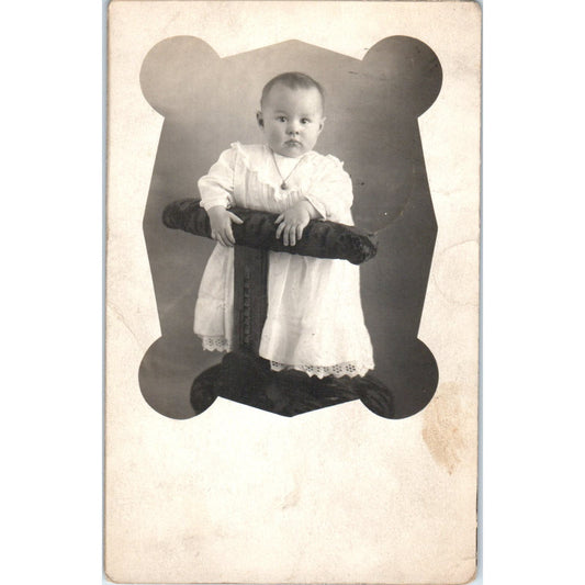 1912 Mrs Edw. Milbert Minneapolis Baby Antique RPPC Postcard AE2