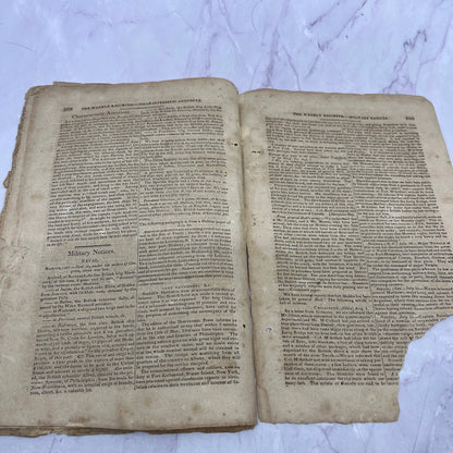 Baltimore Weekly Register Aug 15, 1812 - War of 1812 Vessels of War AF9-7