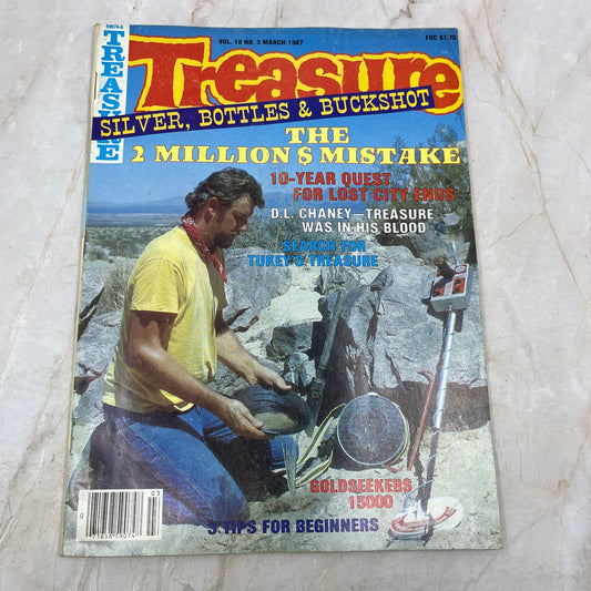 1987 March - Treasure Magazine - Treasure Hunting Metal Detecting Gold Coins M10