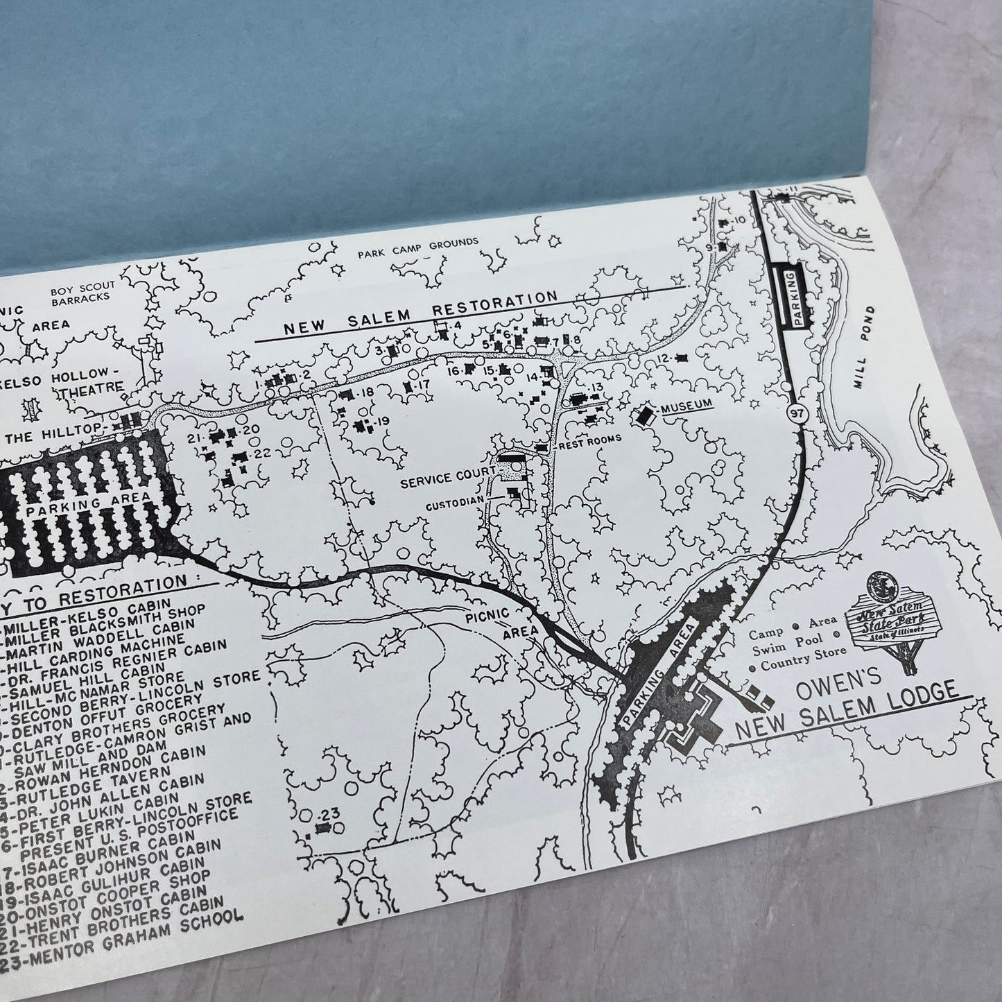 1975 Guide to New Salem Village Travel Guide Booklet L4-2