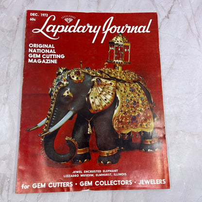 Jewel Encrusted Elephant Lizzadro Museum - Lapidary Journal - Dec 1972 M26