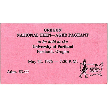 Oregon National TeenAger Pageant Portland Oregon University Business Card SF3-B2