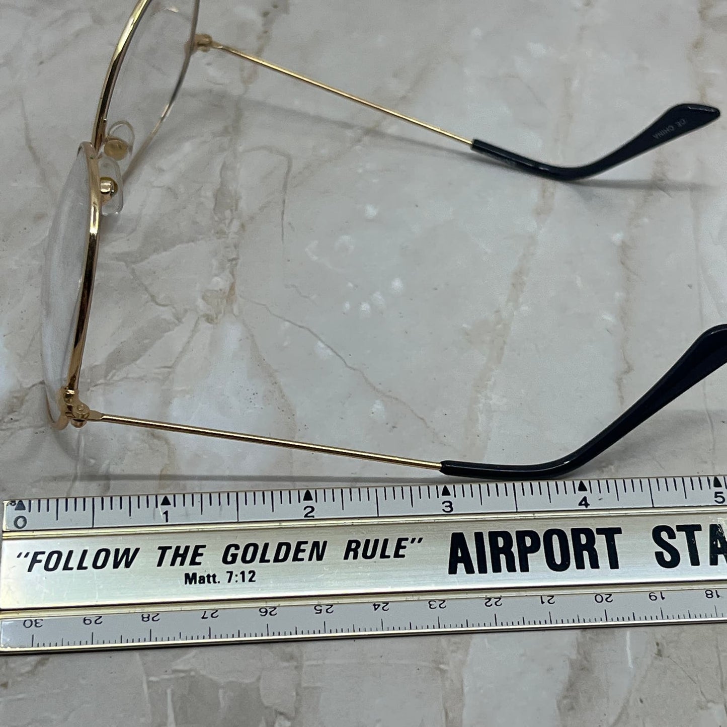 Retro Men’s Gold Tone Aviator Sunglasses Eyeglasses Frames TD7-G5-8