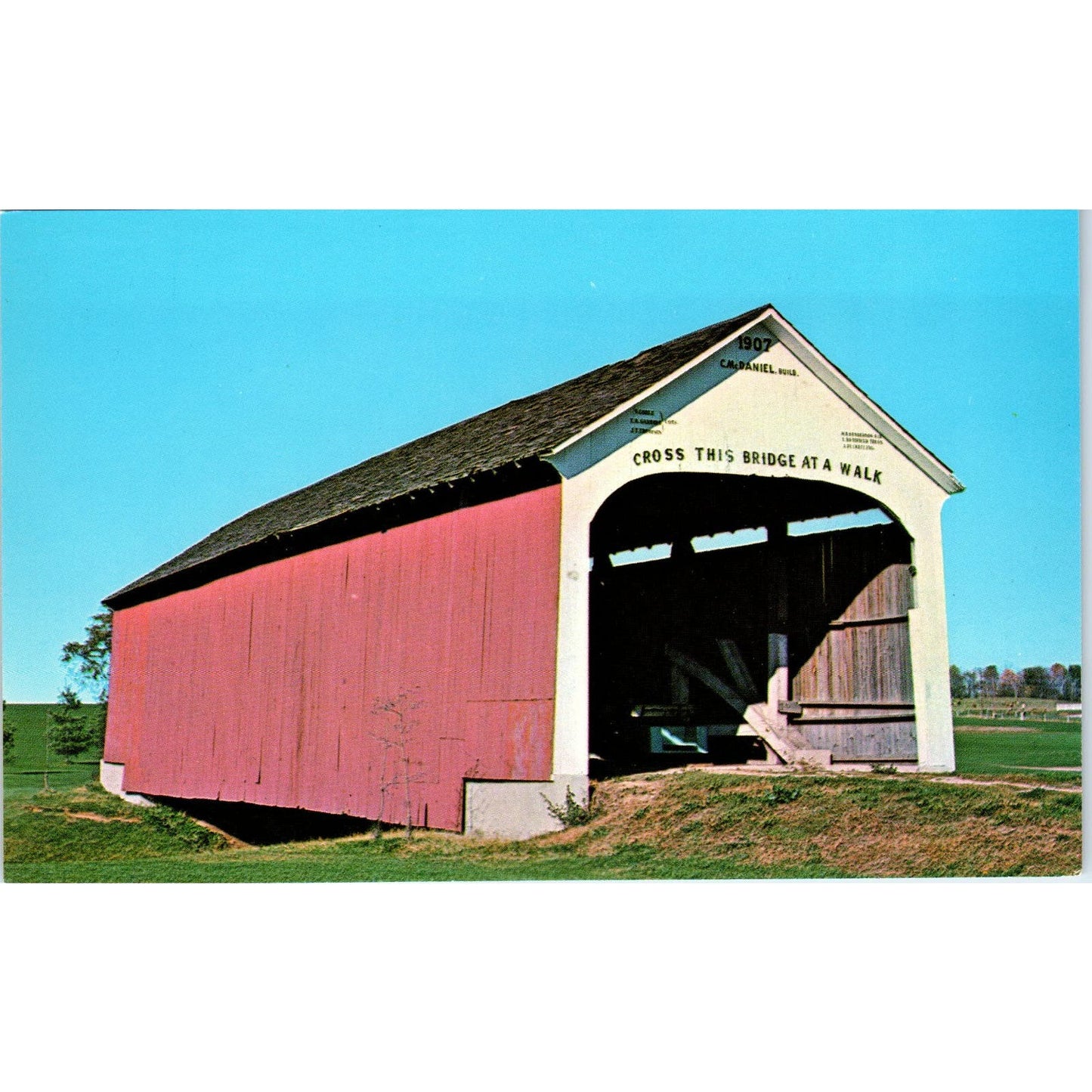 Catlin Bridge Parke County Indiana #18 Covered Bridge Postcard PB10