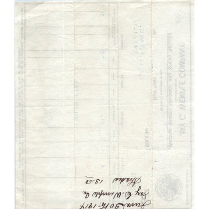 Jay C Wemple Co Window Shade NY 1910s Original Billhead Letterhead Receipt D8-LL