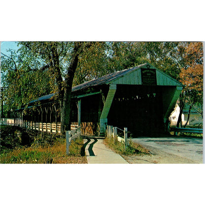 Trumbull County Newton Falls Ohio Covered Bridge Postcard PB10