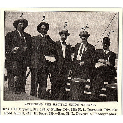 Bros J.H. Bryant, H. Farr, H.L. Devault, Robt Small & C Fuller 1914 Photo AF3-Q4