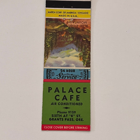 Palace Cafe Grants Pass Oregon Vintage Matchbook Cover TB6-MB2-2