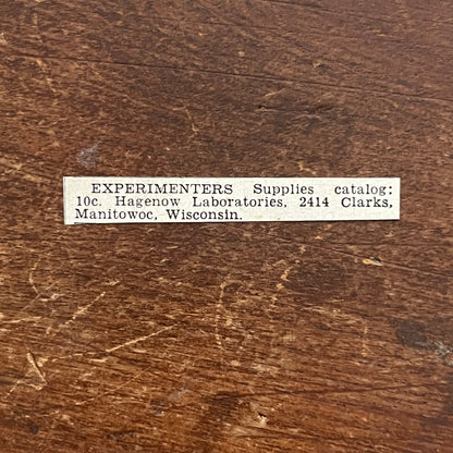 Experimenters Supplies - Hagenow Laboratories, Manitowoc WI 1955 Ad AG1-S5
