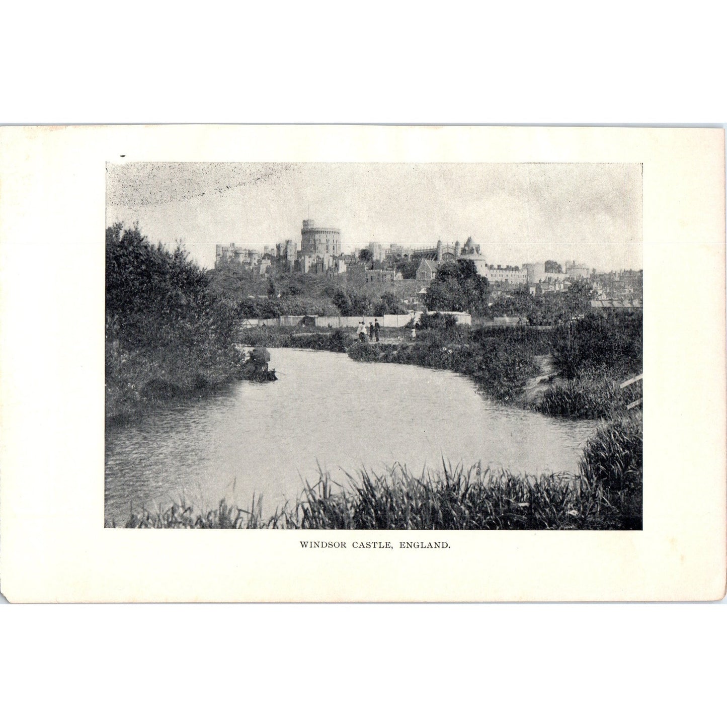 Windsor Castle England 1901 Original Print AD8-H7