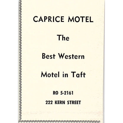 The Spare Room Midway Bowl Taft Bowl, Caprice Motel - Taft CA 1965 Ad AF8-M6