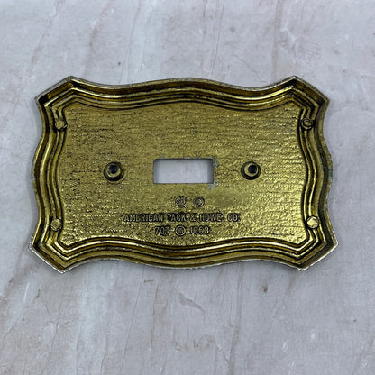 Vintage American Tack & Hardware Co 1968 Burnished Metal Single Switch Plate SC8