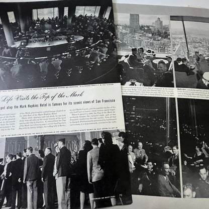 Life Visits Top of the Mark San Francisco 3 Pages 1940s WWII Era Article V29-5