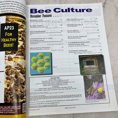 2018 Nov Bee Culture Magazine Magazine - Magazine of American Beekeeping M7