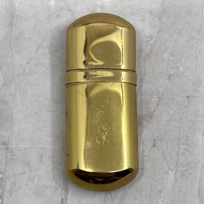 Vintage Ralph Lauren Gold Tone Pocket Perfume Cologne Decanter SF4