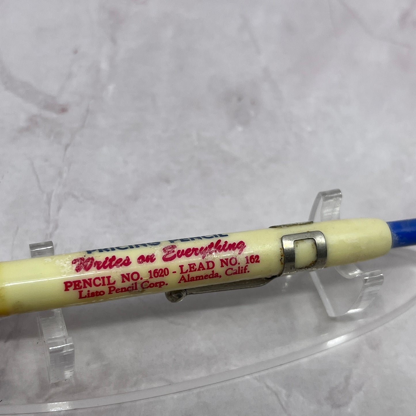 Vintage Listo Pricing Pencil Alameda CA Grease Pencil TC5-PP4