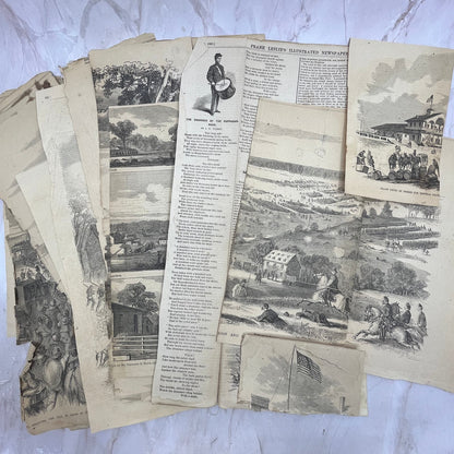 Lot of Partial/Incomplete Original 1862-63 Civil War Engravings C109