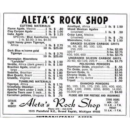 Jade World Lapidary Redwood Valley California 1972 Ad AF8-H2