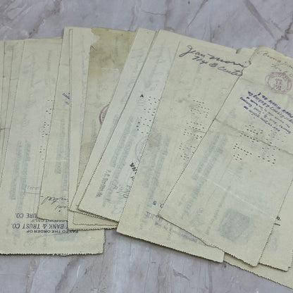 1930s Huge Lot of Ponca City Oklahoma First National Bank Checks TG8-VW