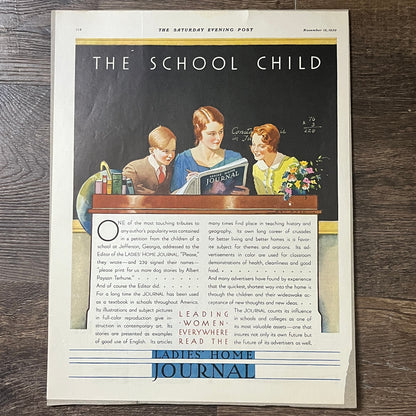 The School Child Ben Dale Illustration Magazine Ad 10x14 V10