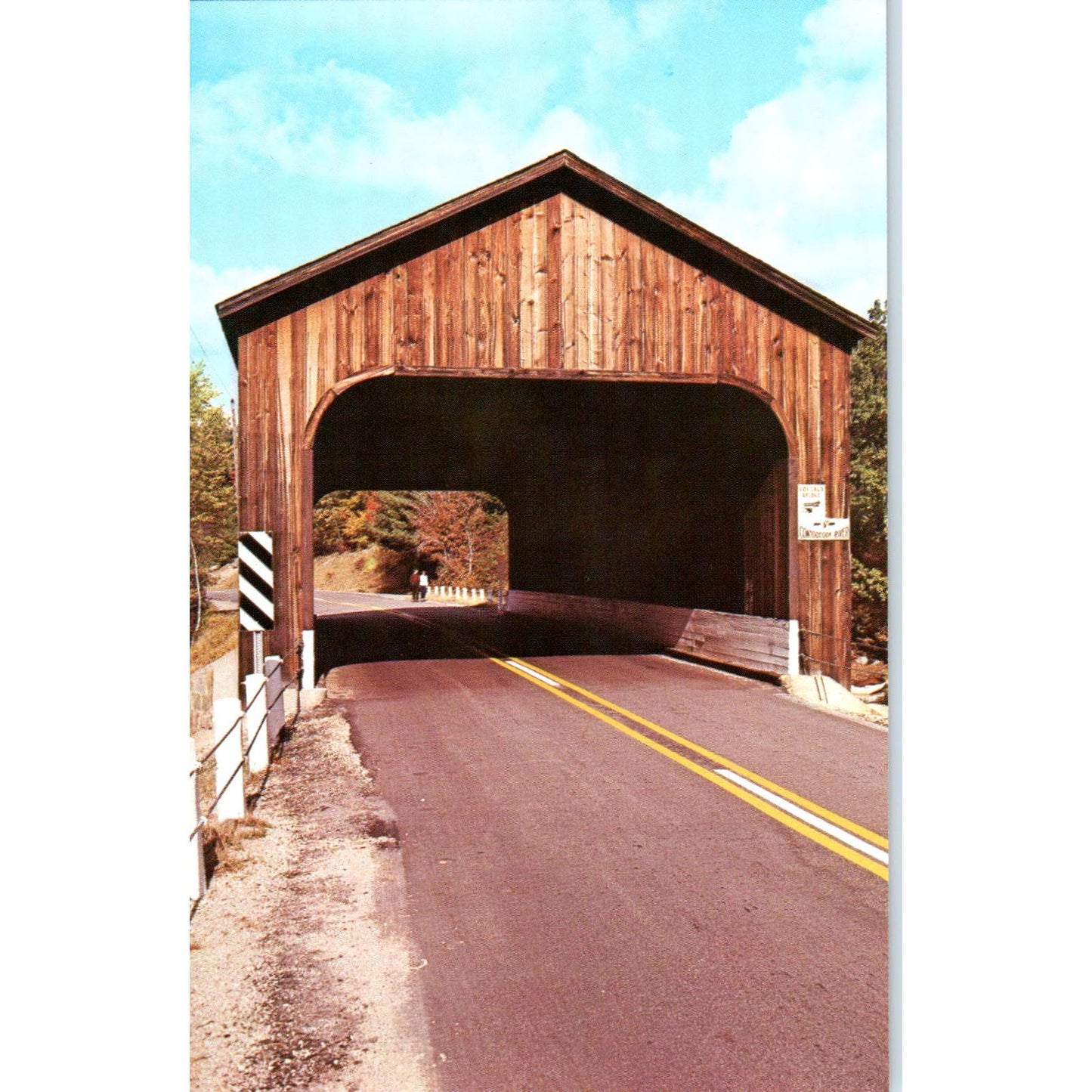 County Bridge Hancock-Greenfield NH Covered Bridge Postcard PB12