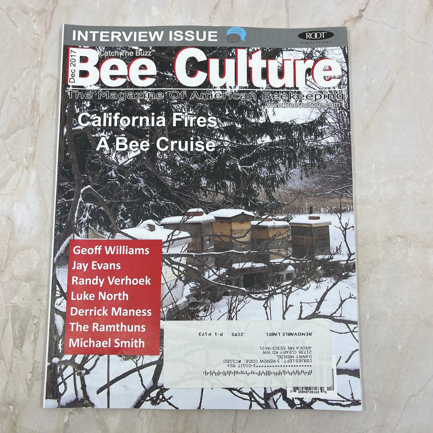 2017 Dec Bee Culture Magazine Bees Beekeeping Honey M8