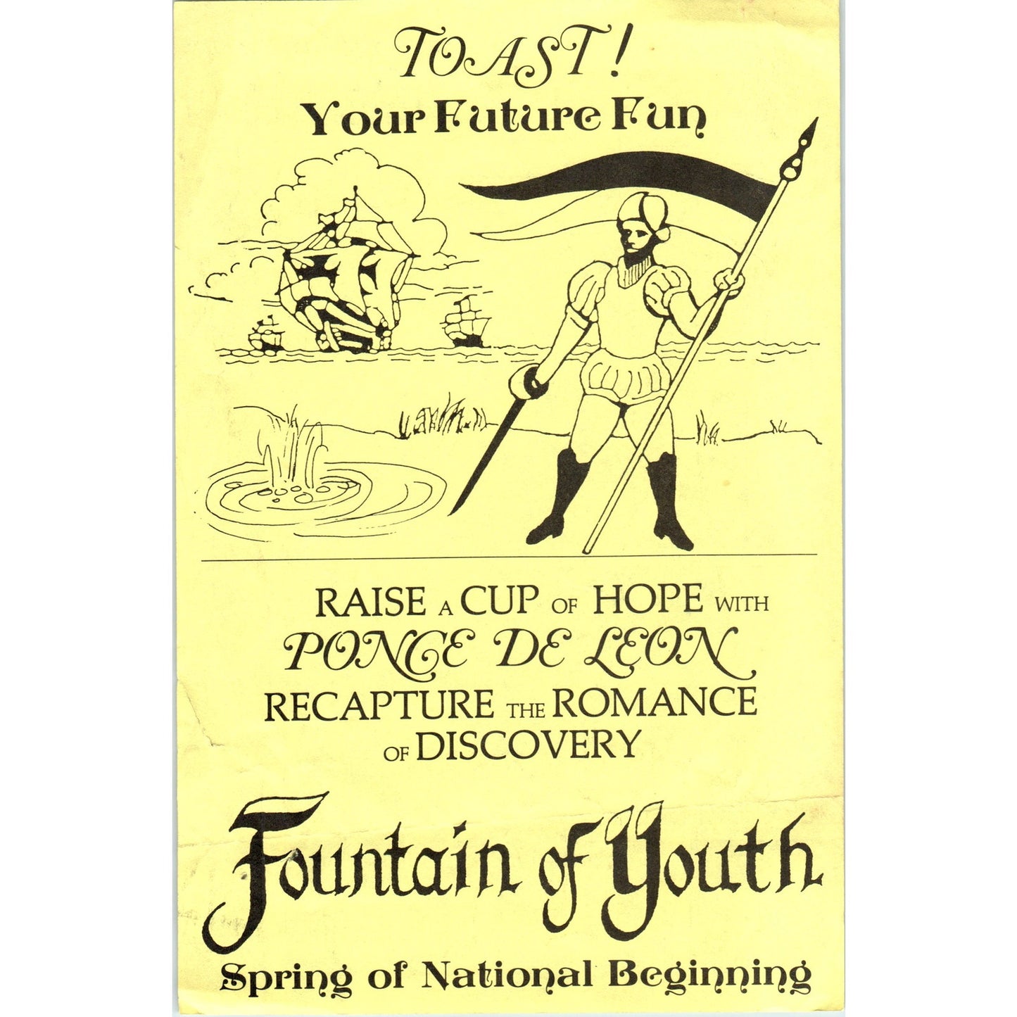 Vintage St. Augustine Florida Fountain of Youth Travel Map Leaflet AD8-R8