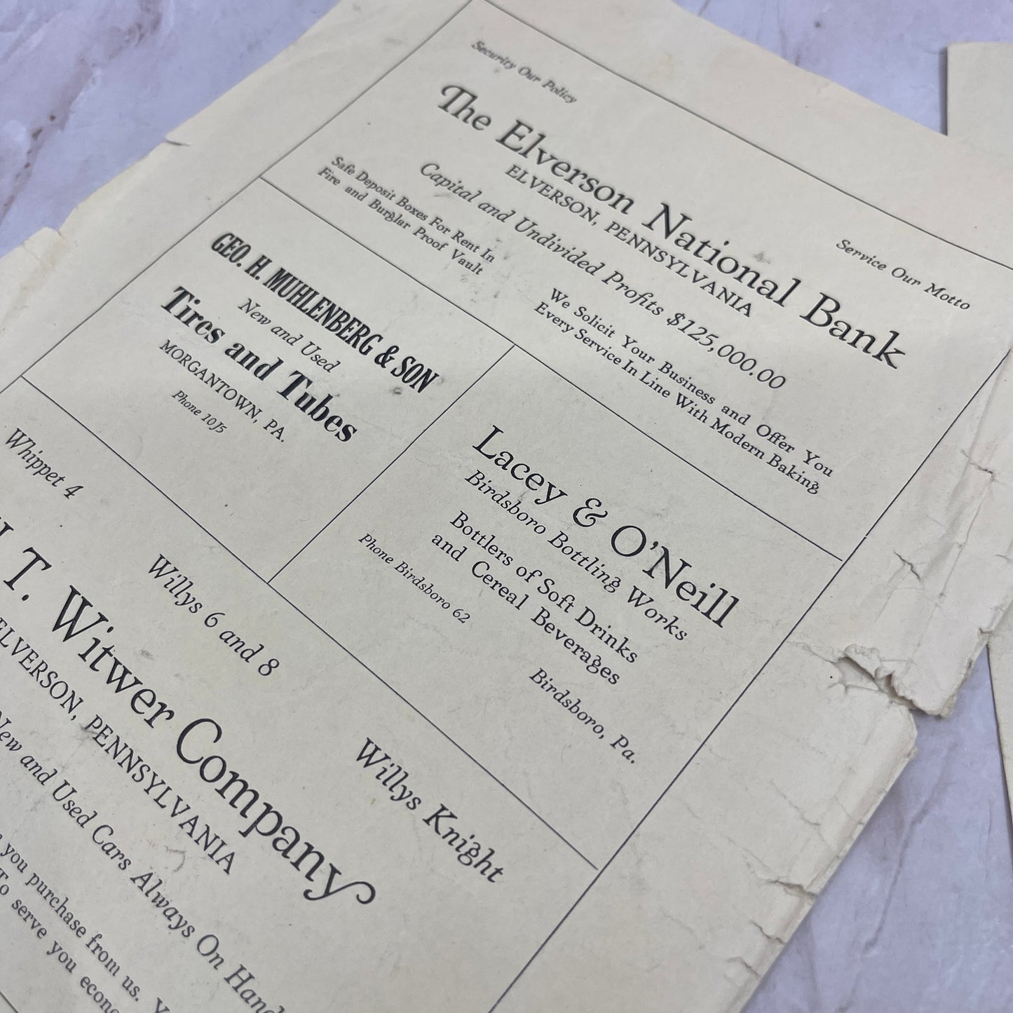 Program of United States Navy Band 1930 Morgantown Bandshell Dedication PA D22