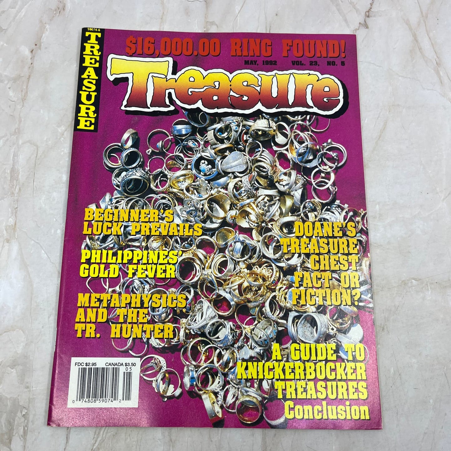 1992 May - Treasure Magazine - Treasure Hunting Prospecting Metal Detector M16