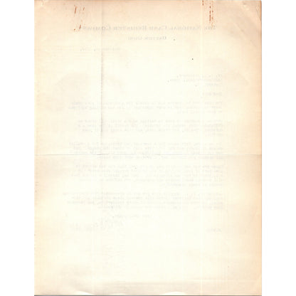 1937 National Cash Register Company Dayton Ohio Letterhead Memo D20