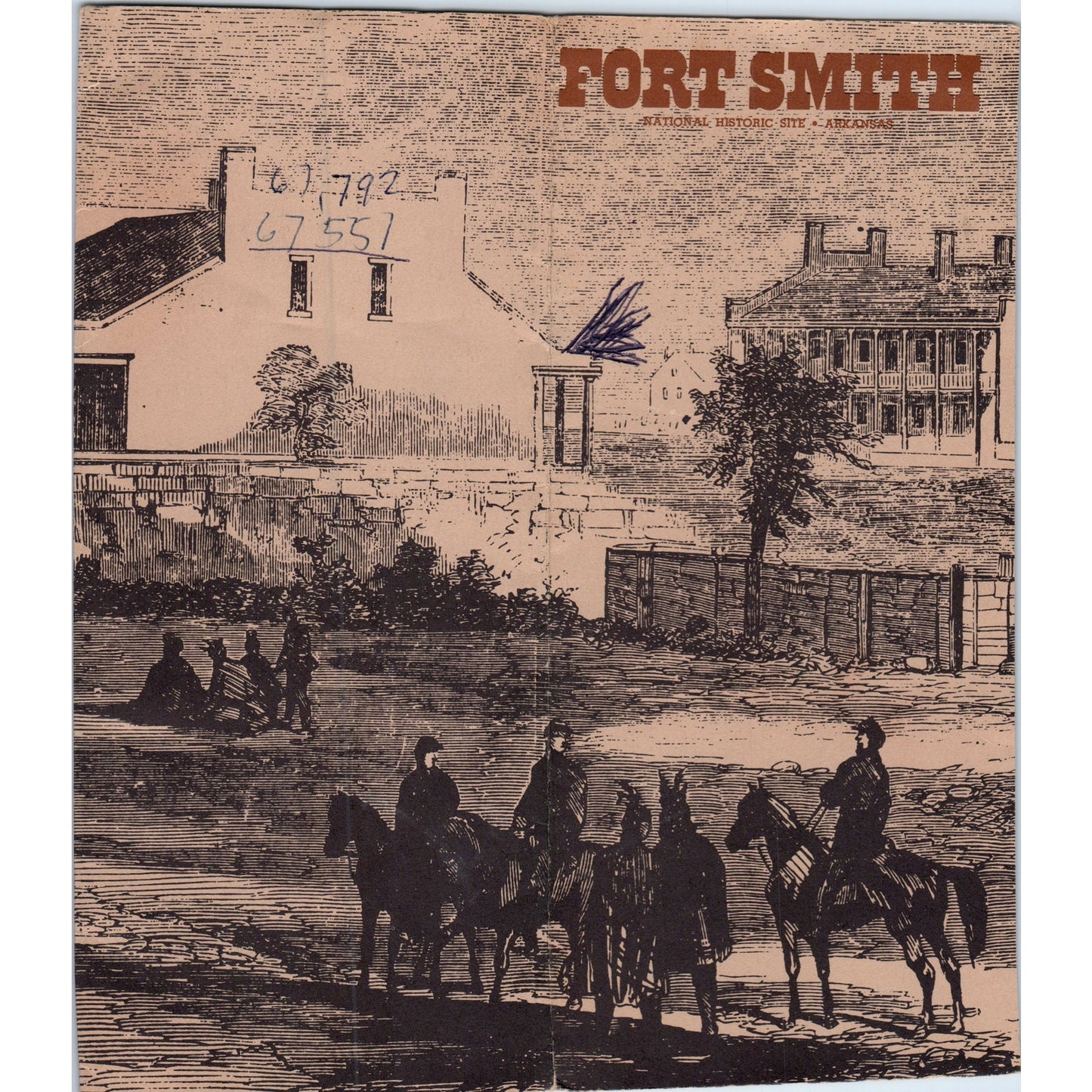 Vintage Fort Smith Historic Site Arkansas Map & Travel Brochure TF4-B1