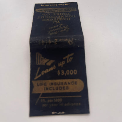The Hartford Connecticut Trust Co Pearl St. Vintage Matchbook Cover TB8-MB-3