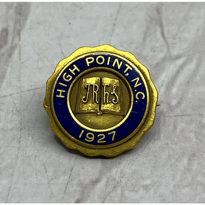 1927 High Point NC JR HS Junior Honor Society High School Pinback Button SE5