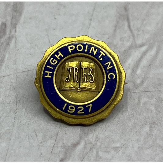 1927 High Point NC JR HS Junior Honor Society High School Pinback Button SE5
