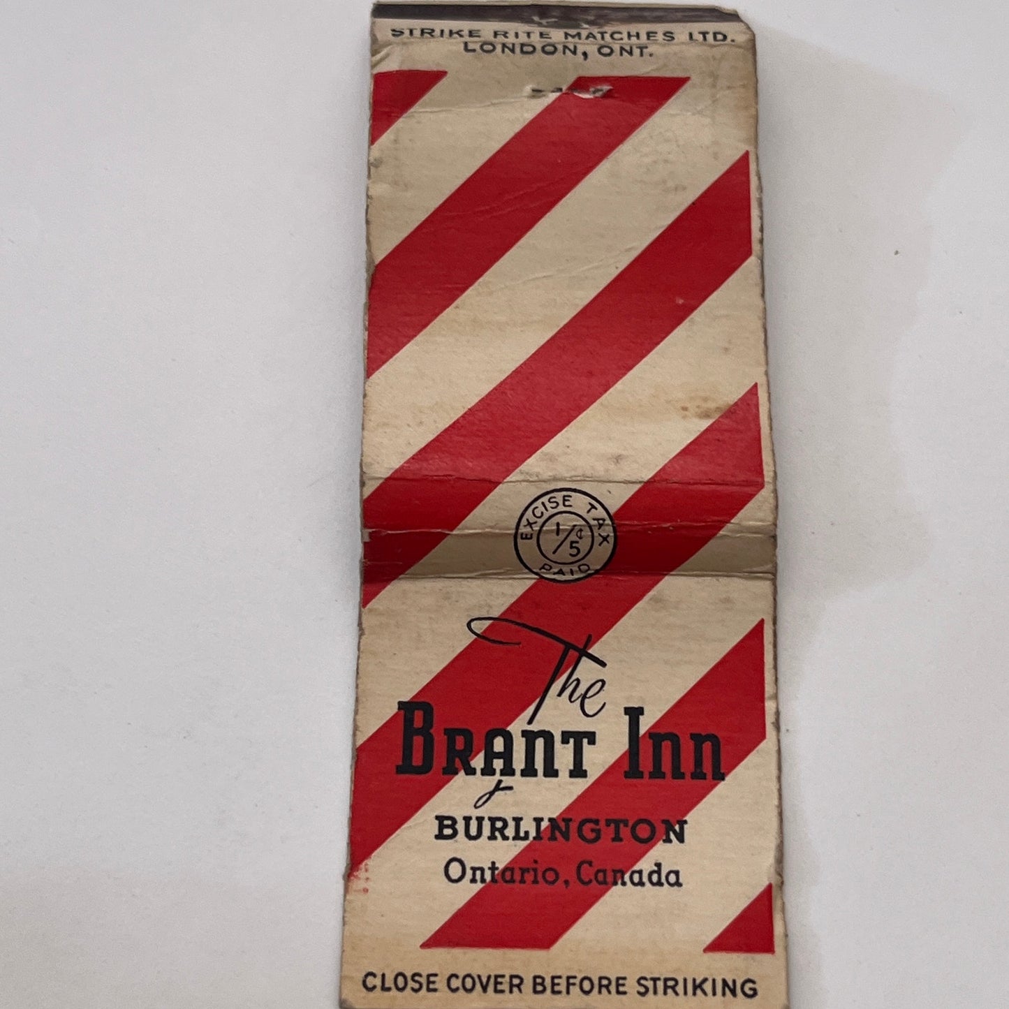 The Brant Inn Sky Club Lido Deck Burlington Ontario Vintage Matchbook TB8-MB-14