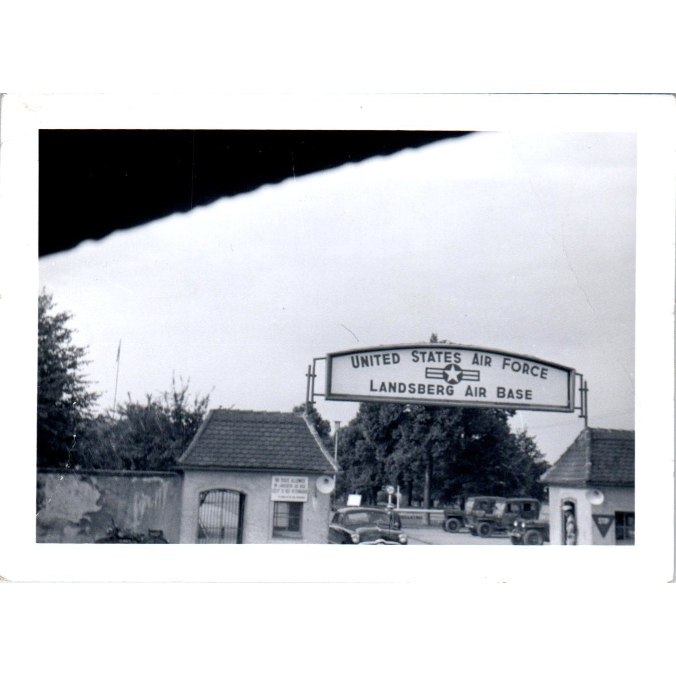 Entrance to USAREUR Army Engineer School, Murnau c1954 Army Photo AF1-AP1