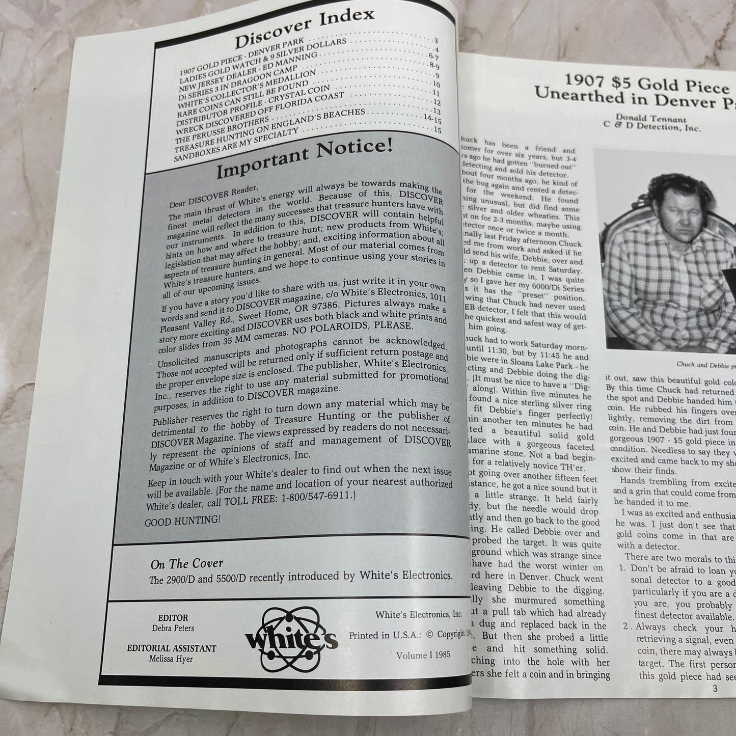 1983 White's Electronics Discover Newsletter Metal Detectors M19