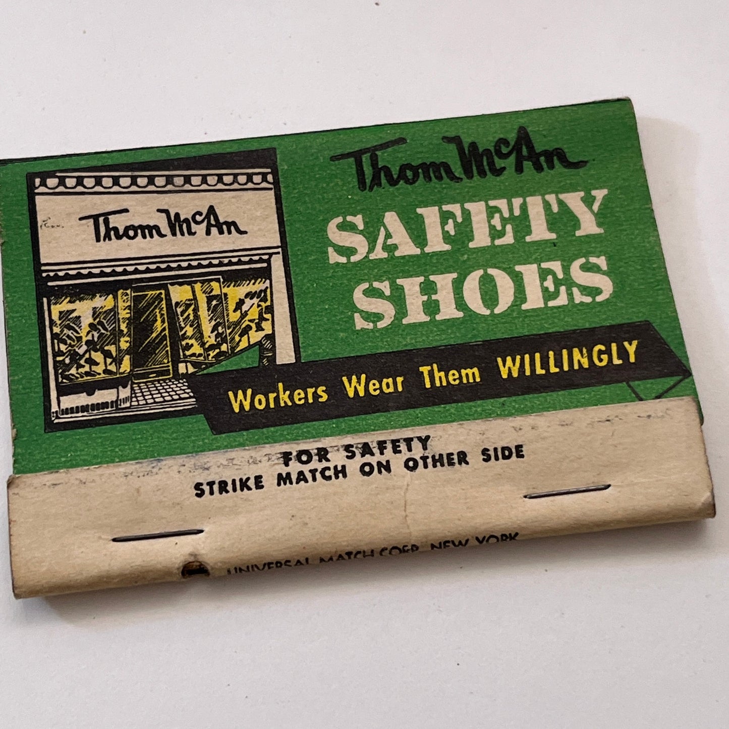 Thom McAn Safety Shoes Vintage Matchbook Cover TB8-MB3-4