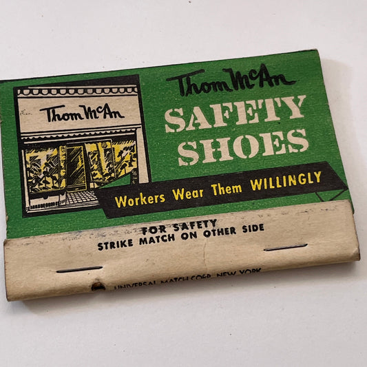 Thom McAn Safety Shoes Vintage Matchbook Cover TB8-MB3-4