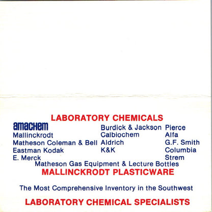 Tracy G Kiker American Scientific & Chemical Houston Vtg Business Card SE3-B10