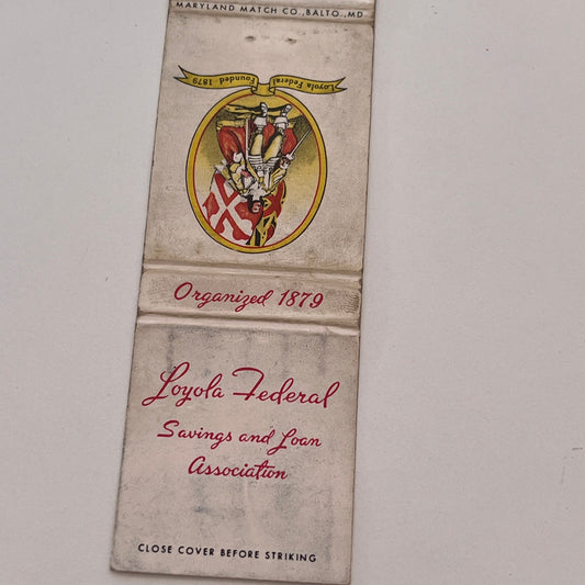 Loyola Federal Savings and Loan Association Vintage Matchbook Cover TB6-MB2-3