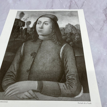 Pinturicchio Portrait of a Youth Antique 8.5x11.5" Engraving Art Print V20