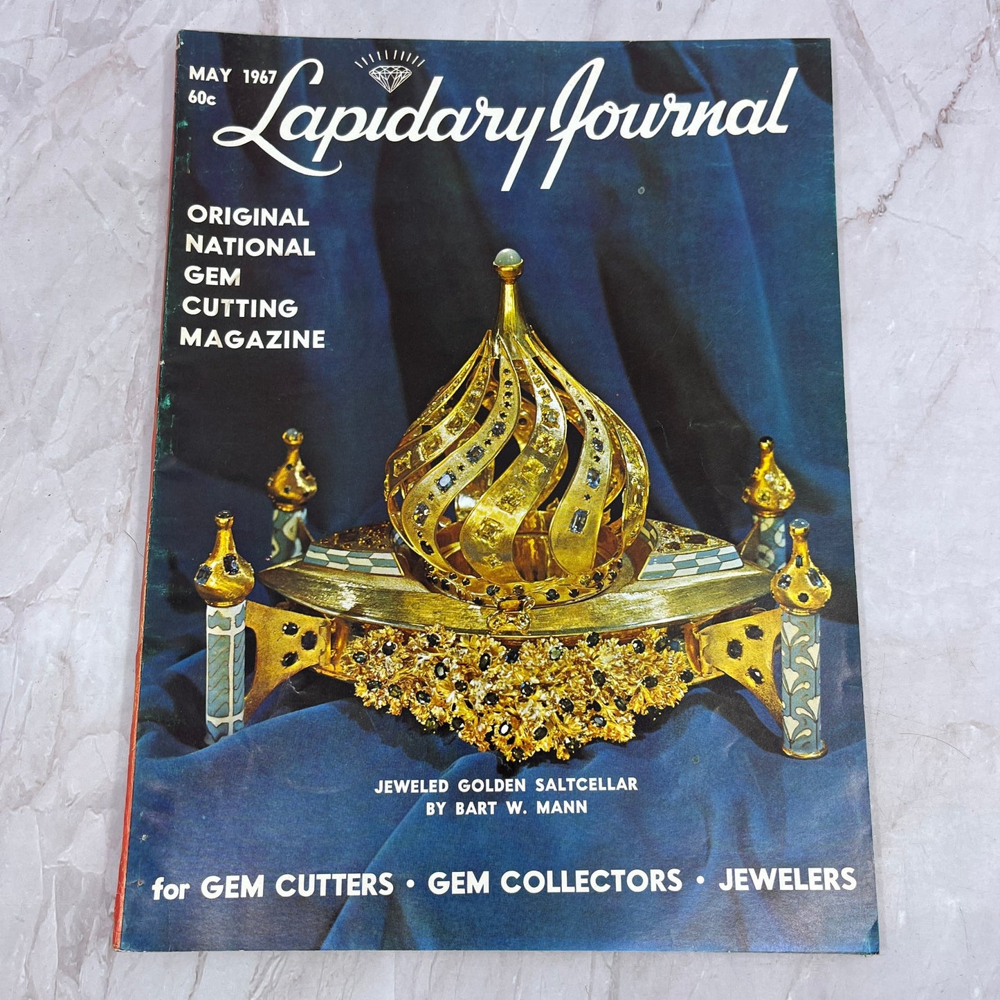 Jeweled Golden Salt Cellar Bart W. Mann - Lapidary Journal Magazine May 1967 M25