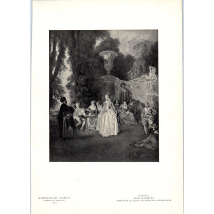Fete Champetre - Watteau c1905 Art Print D15