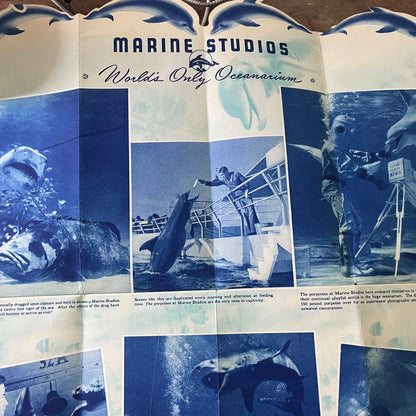 c1950 Marine Studios Aquarium Marineland FL Fold Out Travel Brochure TH2-TB2