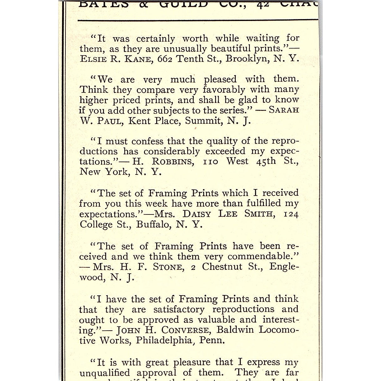 Braun's Carbon Prints Braun, Clement & Co New York - 1908 Ad AF5-5